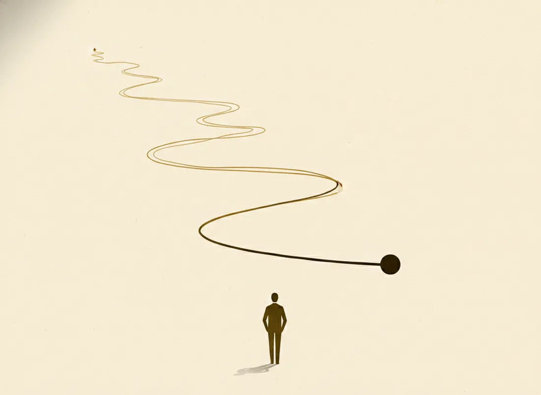 A message travelling a long way versus a short hop